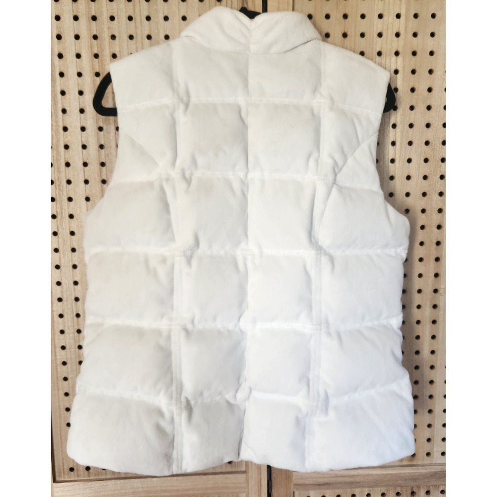 Eddie Bauer Premium Quality Goose Down Zip Vest Zip Pockets Size L Cream - Picture 2 of 13
